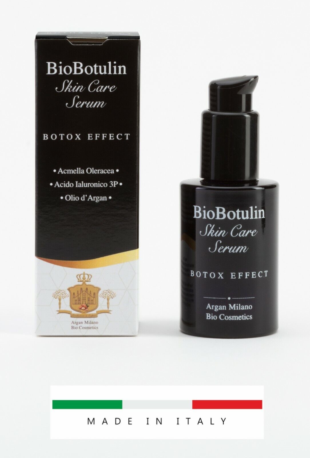 BioBotox SkinCare SERUM 30ml Acmella Oleracea + Acido Ialuronico 3P + Olio Argan