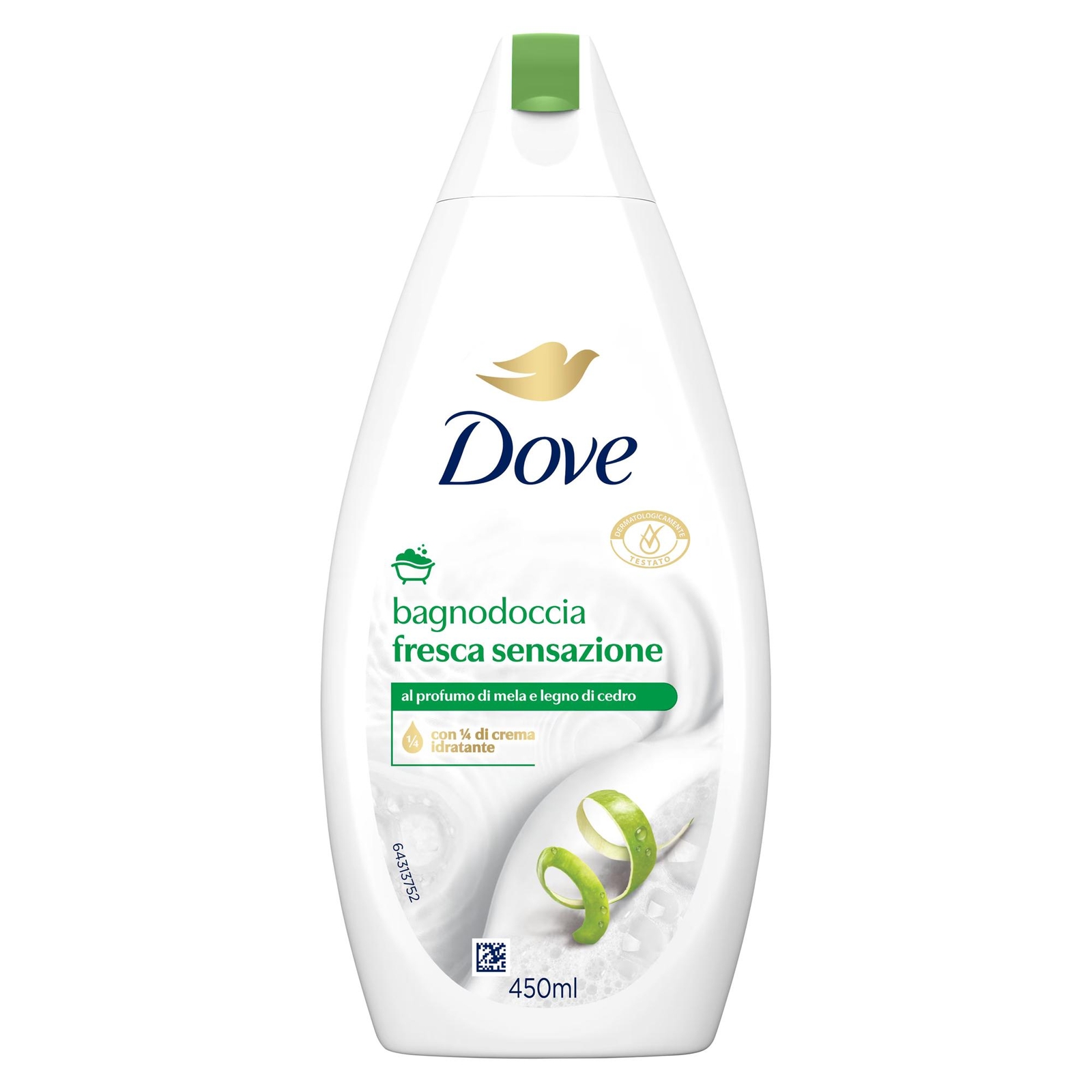 DOVE BAGNODOCCIA CORPO CON CREMA IDRATANTE 450ML FRESCA SENSAZIONE