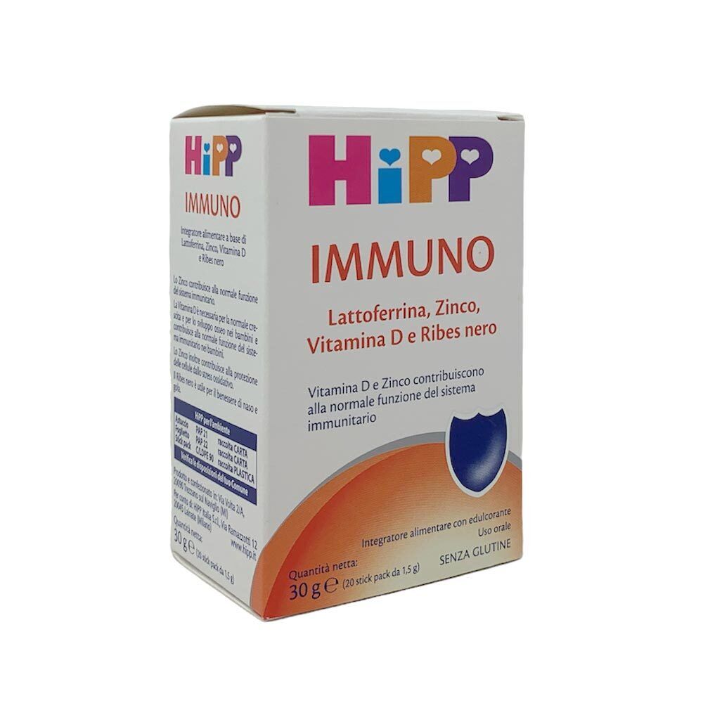 HiPP Immuno Integratore Alimentare di Lattoferrina, 20 Stick Pack