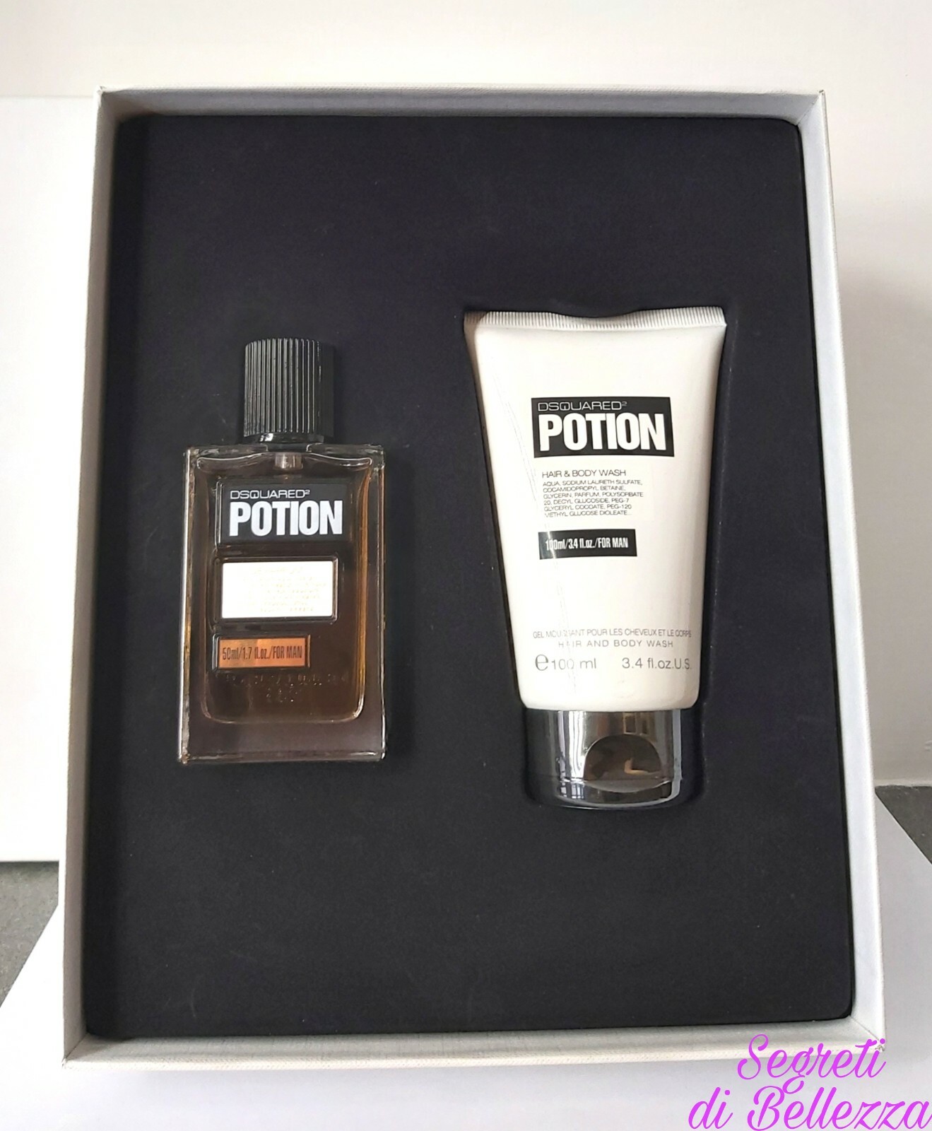 DSQUARED2 POTION EDP POUR HOMME 50 ML VAPORISATEUR + HAIR BODY WASH 100 ML