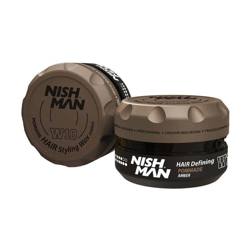 NISHMAN W10 Hair Styling Wax Pommade Amber 100ml