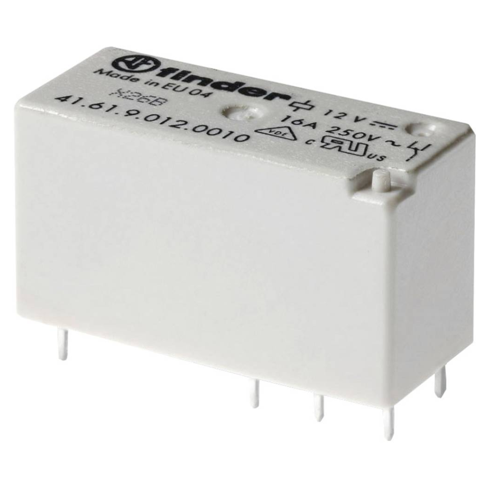 Relè a basso profilo, 24 Vdc, SPDT, 16 A, foro passante (THT) serie 41.61 FINDER