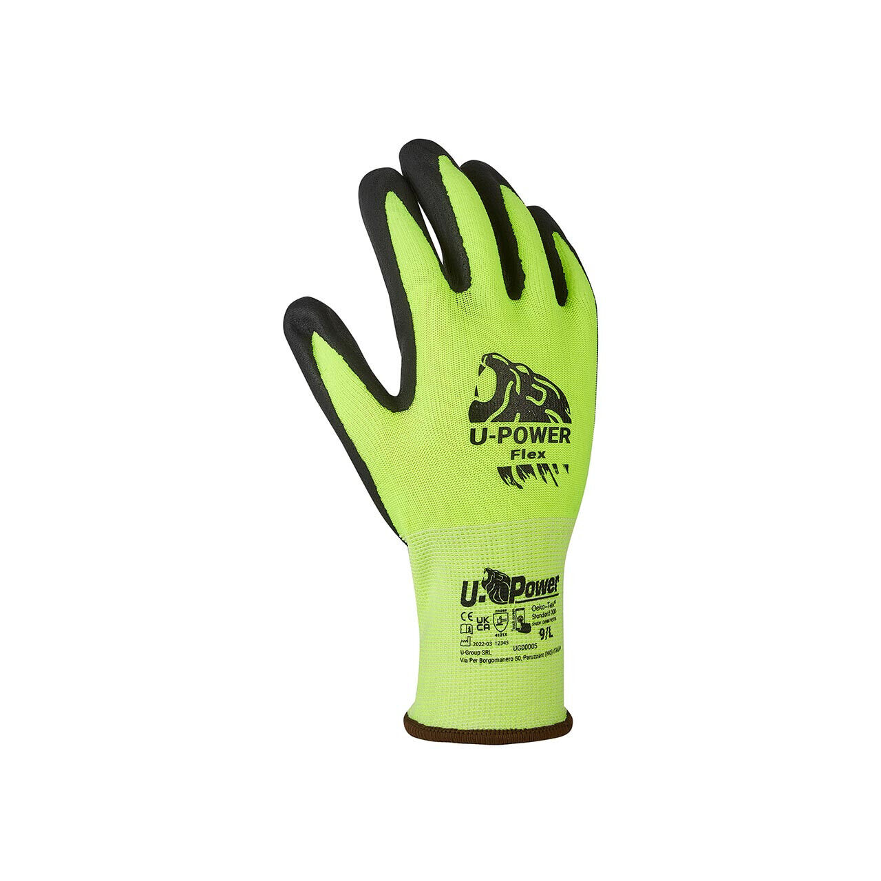 Guanti da lavoro Upower flex giallo fluo taglia S-7