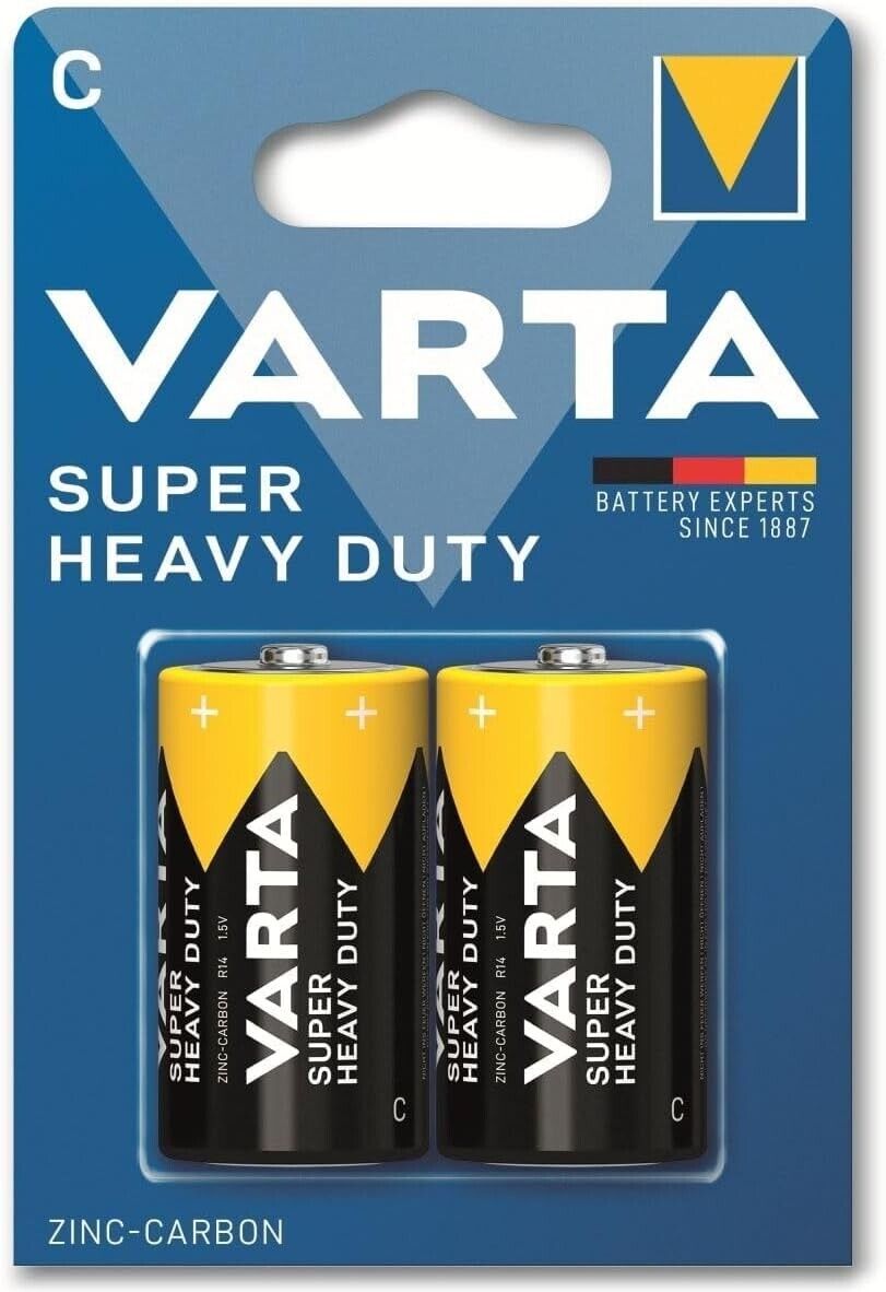 Varta 42336 R14/C (Baby) (2014) - Batteria Cloruro di Zinco 1 5 V, Argento