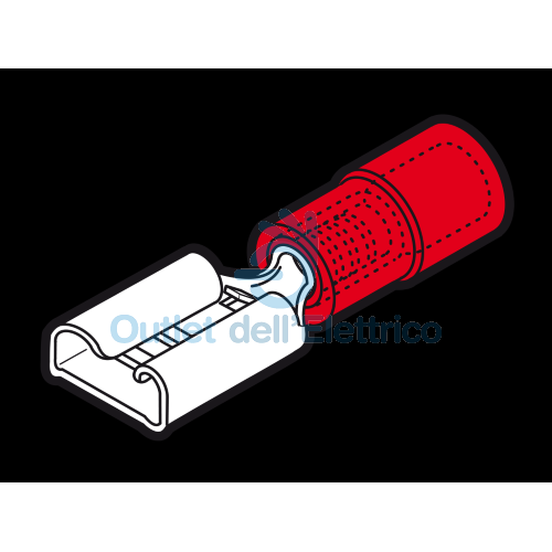 CEMBRE INNESTO FEMMINA ROSSO 4,8X0,5 RF-F405