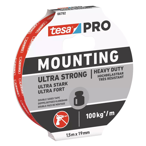 NASTRO BIADESIVO IN SCHIUMA 'ULTRA STRONG 66792' mm 19 x mt. 1,5