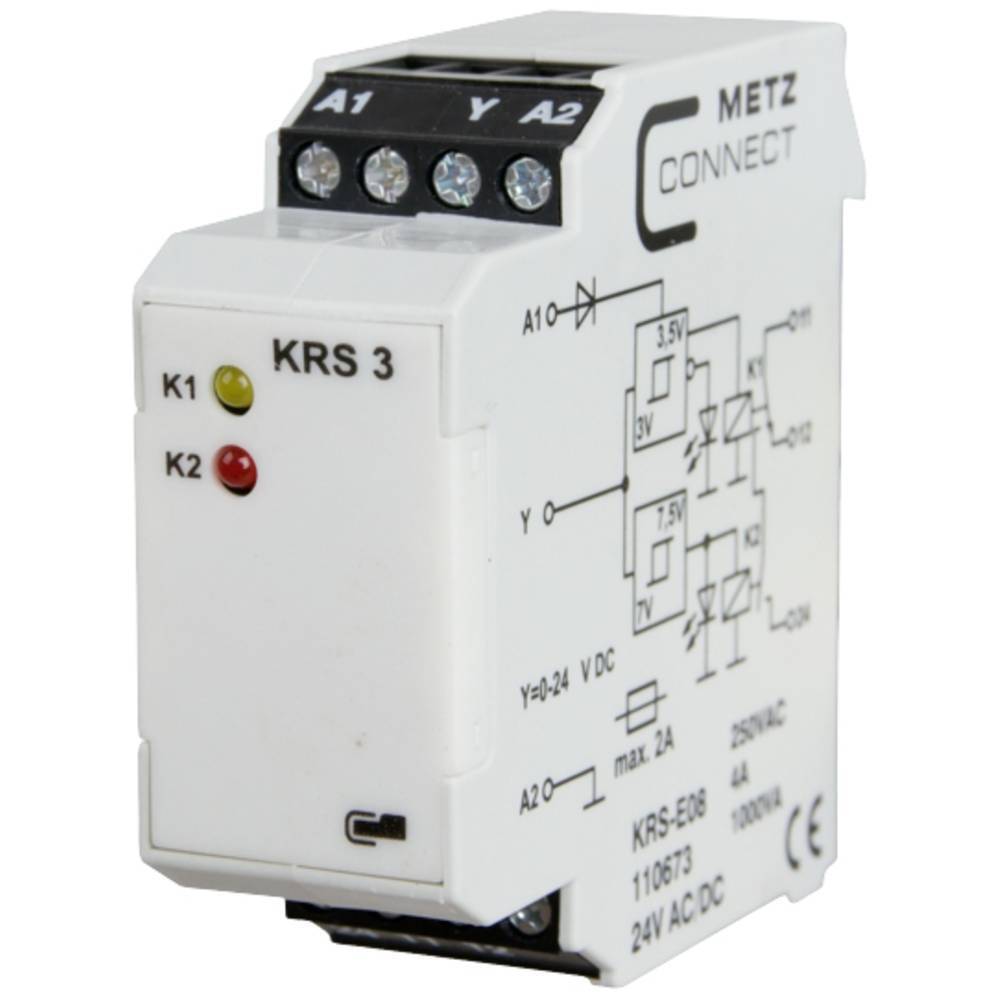 Interruttore a valore di soglia 24, 24 V/AC, V/DC (max) 1 scambio Metz Connect