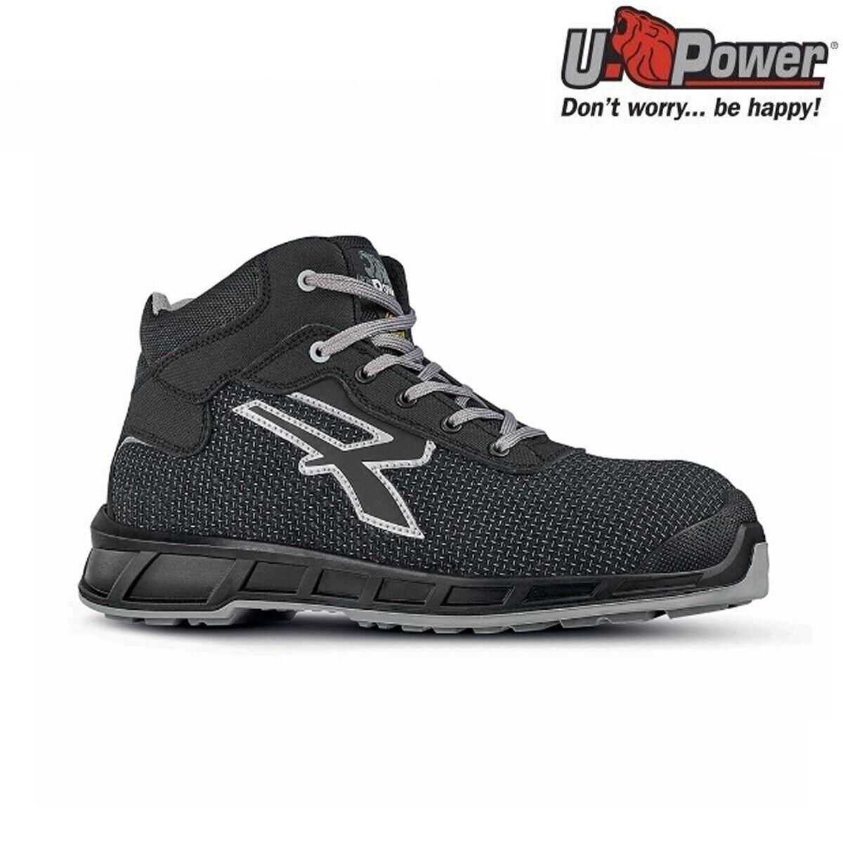 SCARPE LAVORO UPOWER MORRISON S3S ANTIFORTUNISTICA SCARPA ALTA GRIGIO MISURA 37