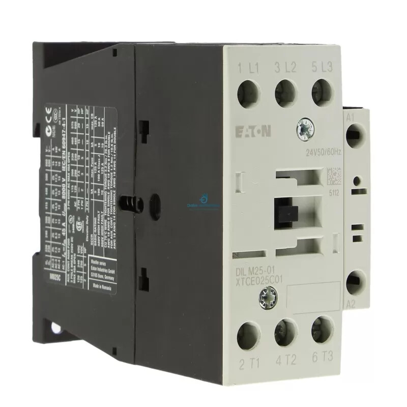 Eaton Dilm25-01 (24v 50/60hz) contattore potenza 11kw 1nc