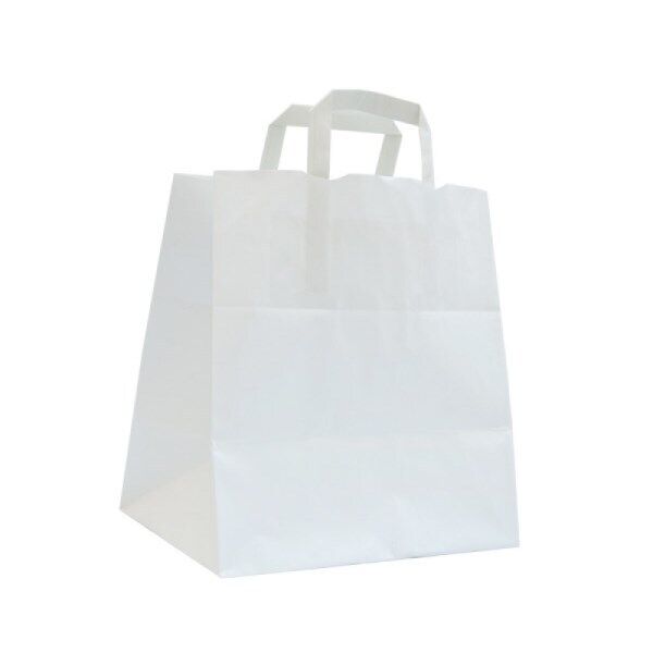 SHOPPER CARTA BIANCO 20+10X32 S/ST   SACCHETTI BUSTE SPESA CARTA ASPORTO
