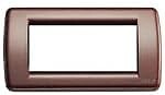 Placca Rondò 4 Posti, Metallo, Finitura Bordeaux, Codice: 16754.25