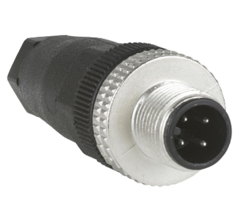 SCHNEIDER CONNETTORE CON MORSETTI MASCHIO M12 4P DRITTO XZCC12MDM40B