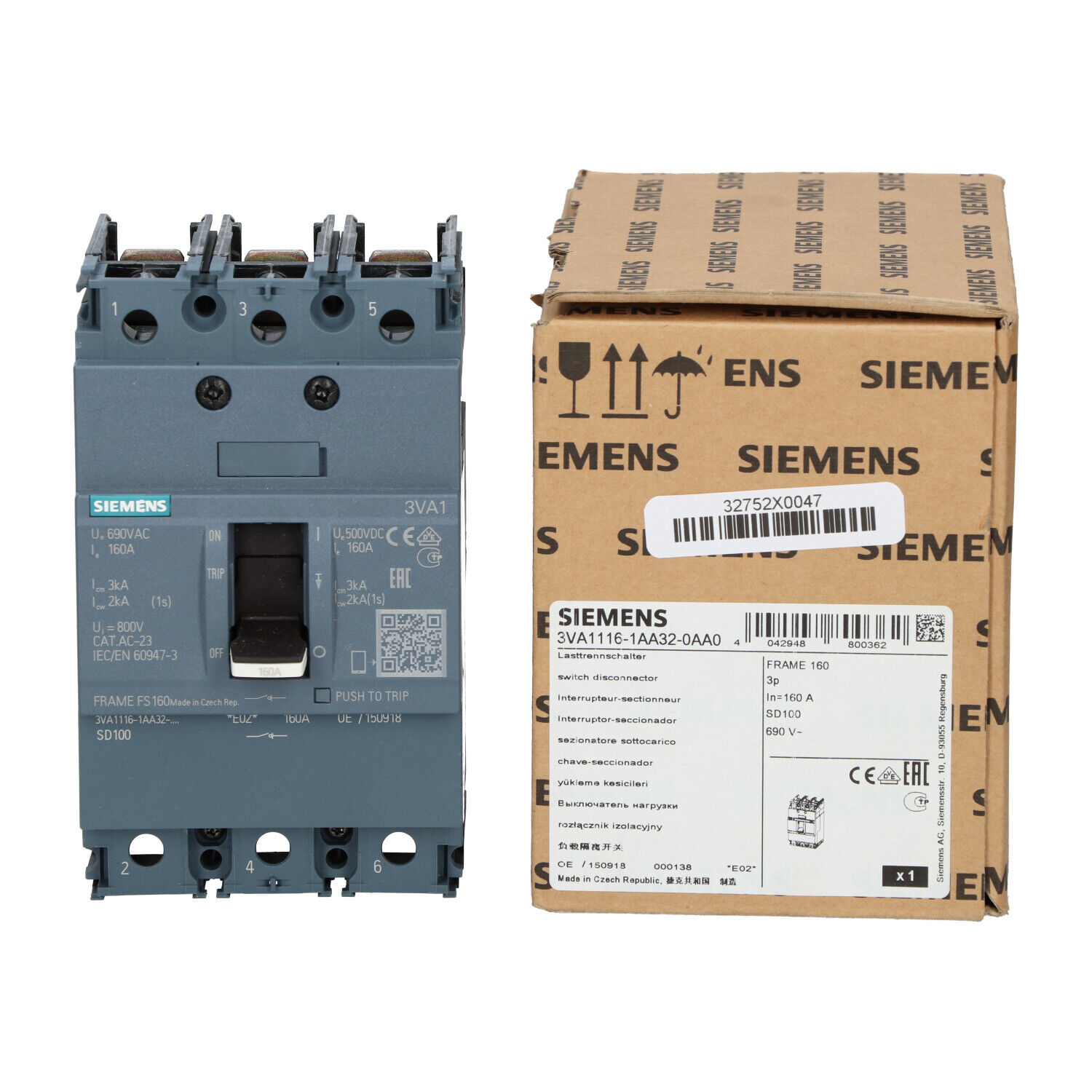 Siemens 3VA1116-1AA32-0AA0 Switch Disconnector New NFP