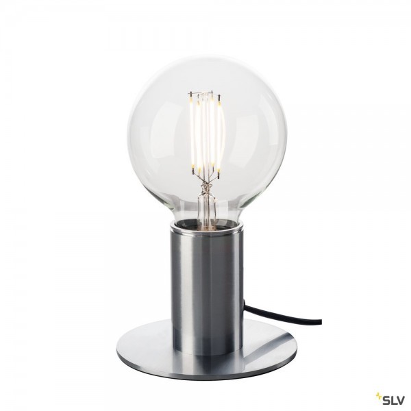 SLV FITU TL Lampada da Tavolo, Alluminio, Paralume Nero, E27, 10W LED