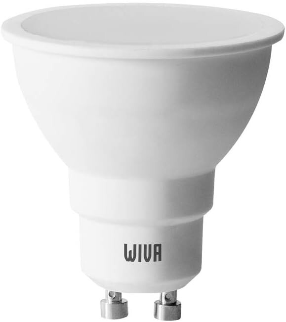 Lampada LED Spot GU10 6W, Luce Fredda 6000K, Ampio Angolo 100°, Colore Bianco