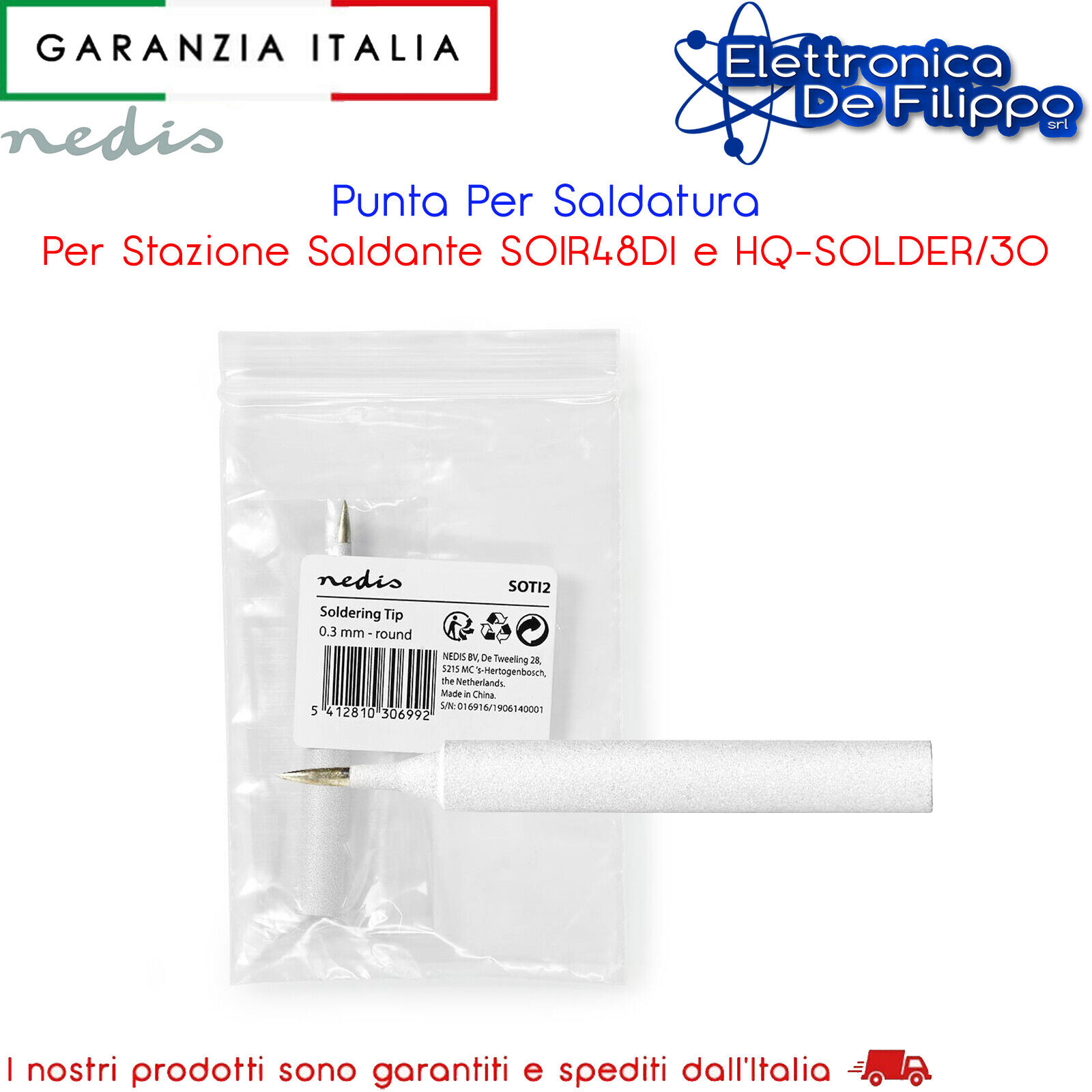Punta Per Saldatura Per Stazione Saldante SOIR48DI e HQ-SOLDER/30