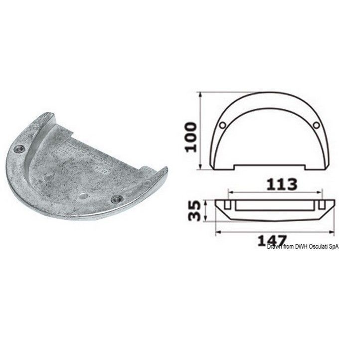 Anodo Magnesio OMC Cobra DuoProp 43.554.10 Osculati