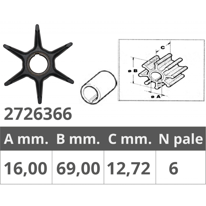 Finnord Girante Evinrude 2T 25, 30, 35, 40Hp 500366