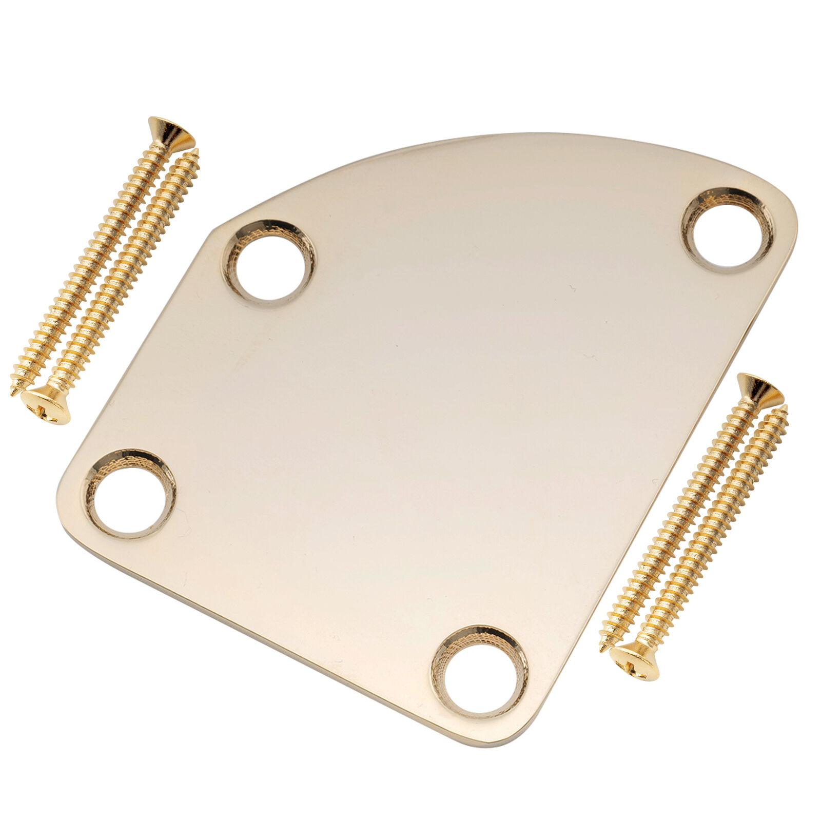 Musiclily Pro Gold Steel Contoured Heel Neck Plate For Strat Tele Guitar Bass