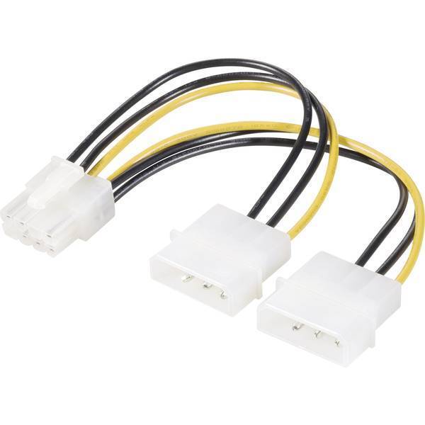 CAVO A Y ALIMENTAZIONE 2X PRESA IDE 4 POLI 1X SPINA PCIE 8