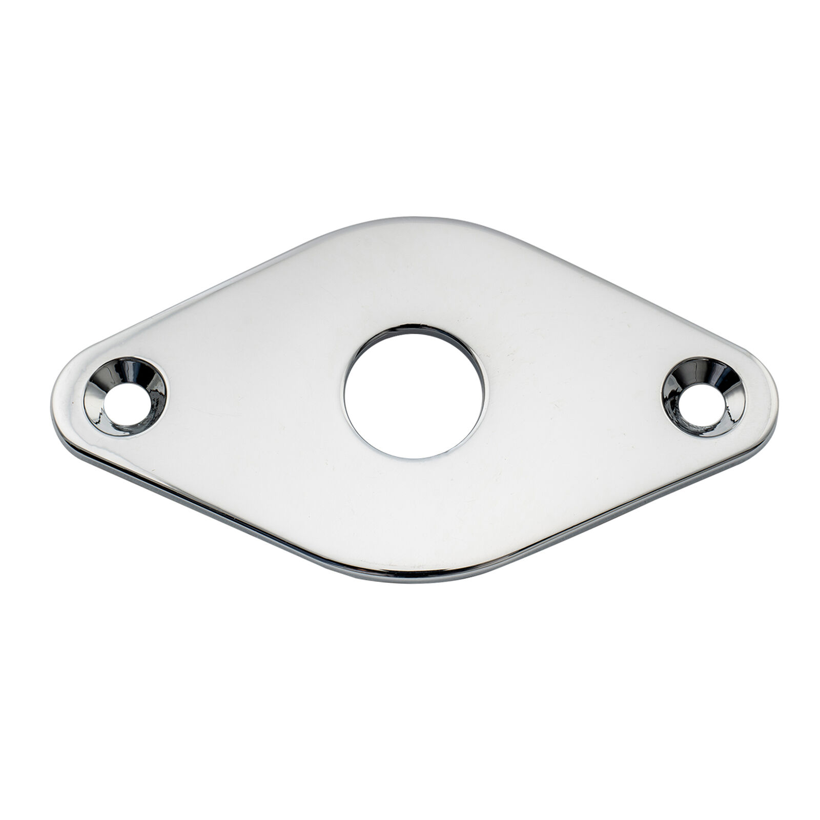 Musiclily Pro Chrome 9.6mm Steel Curved Diamond Electric Guitar Bass Jack Plate