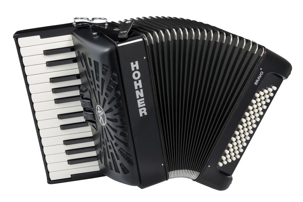 HOHNER BRAVO II 60 NERO A16962 SILENTKEY FISARMONICHE A PIANO 120 BASSI