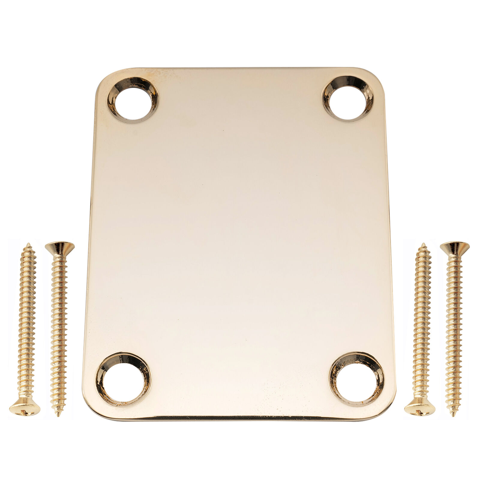 Musiclily Pro Gold 4-Bolt Steel Neck Plate For Stratocaster Telecaster Guitar