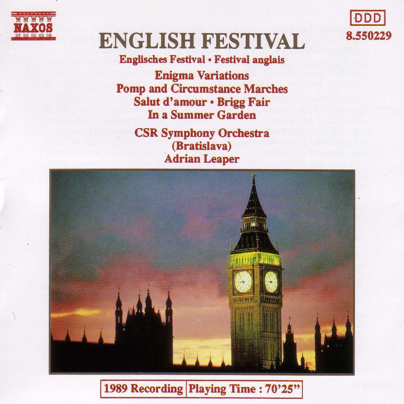 Adrian Leaper English Festival (CD) Album