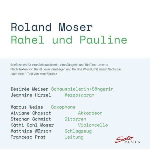 SM452 Desiree Meiser and Jeannine Hirzel Roland Moser: Rahel und Pauline CD