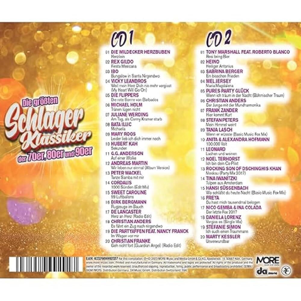 Various Die Größten Schlager Klassiker der 70er, 80er und