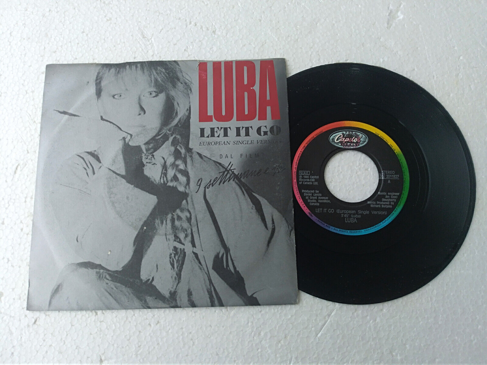 LUBA " LET IT GO " 45 RPM 1984 CAPITOL RECORDS/ EMI ITALY NUOVO