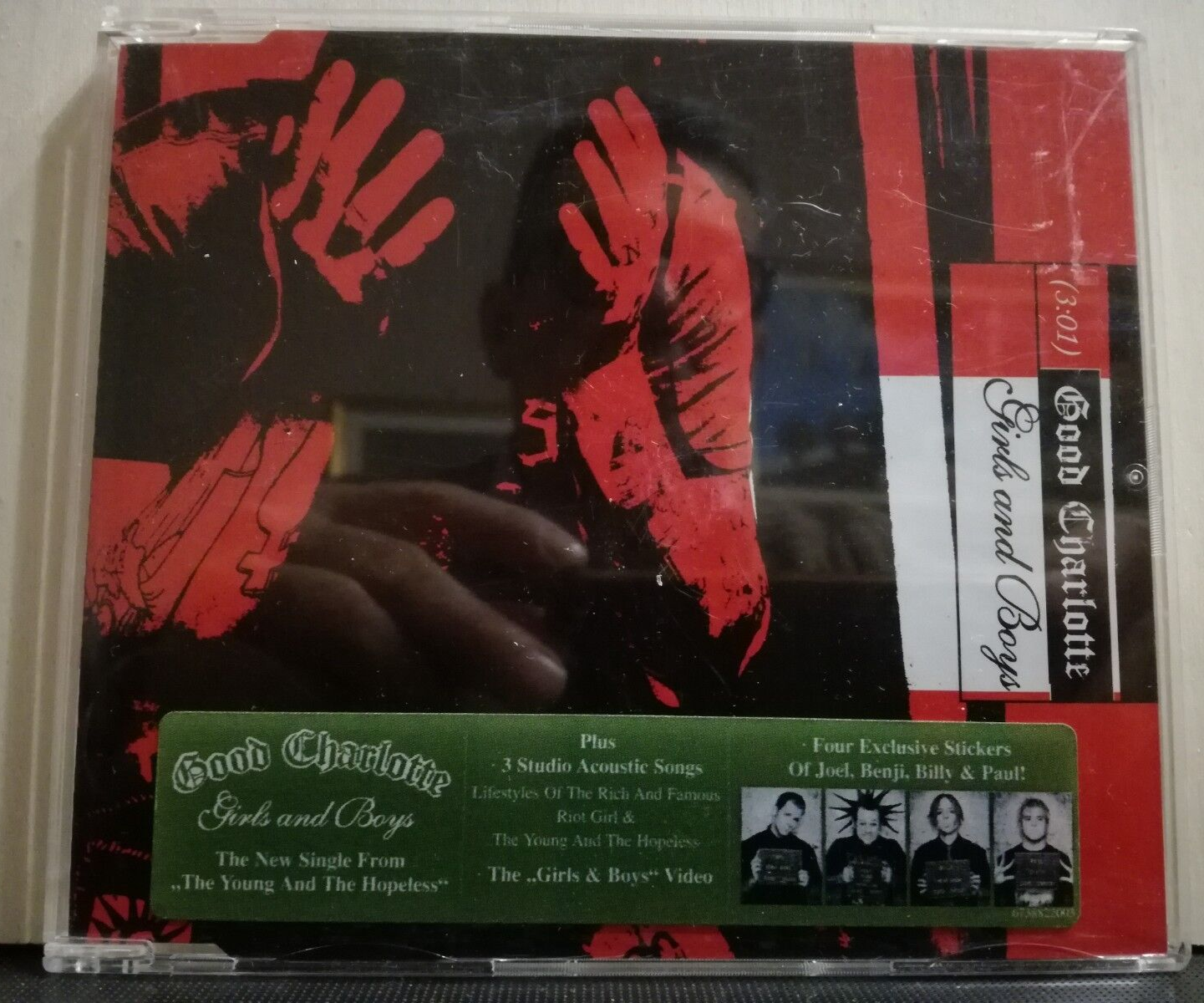GOOD CHARLOTTE - GIRLS AND BOYS + 3 songs e 1 video + STICKER - NUOVO 2003 cds