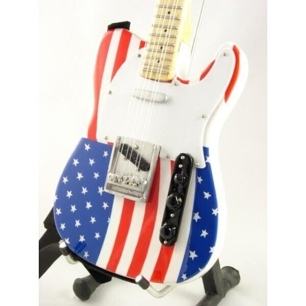 Bruce Springsteen - Mini Guitars Chitarra Replica Fender Telecaster Usa Flag