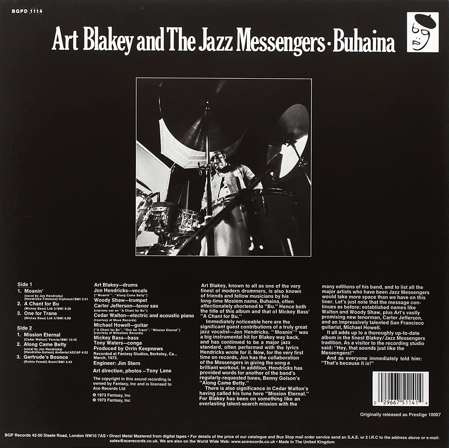 Art Blakey Buhaina (Vinyl LP) 12" Album