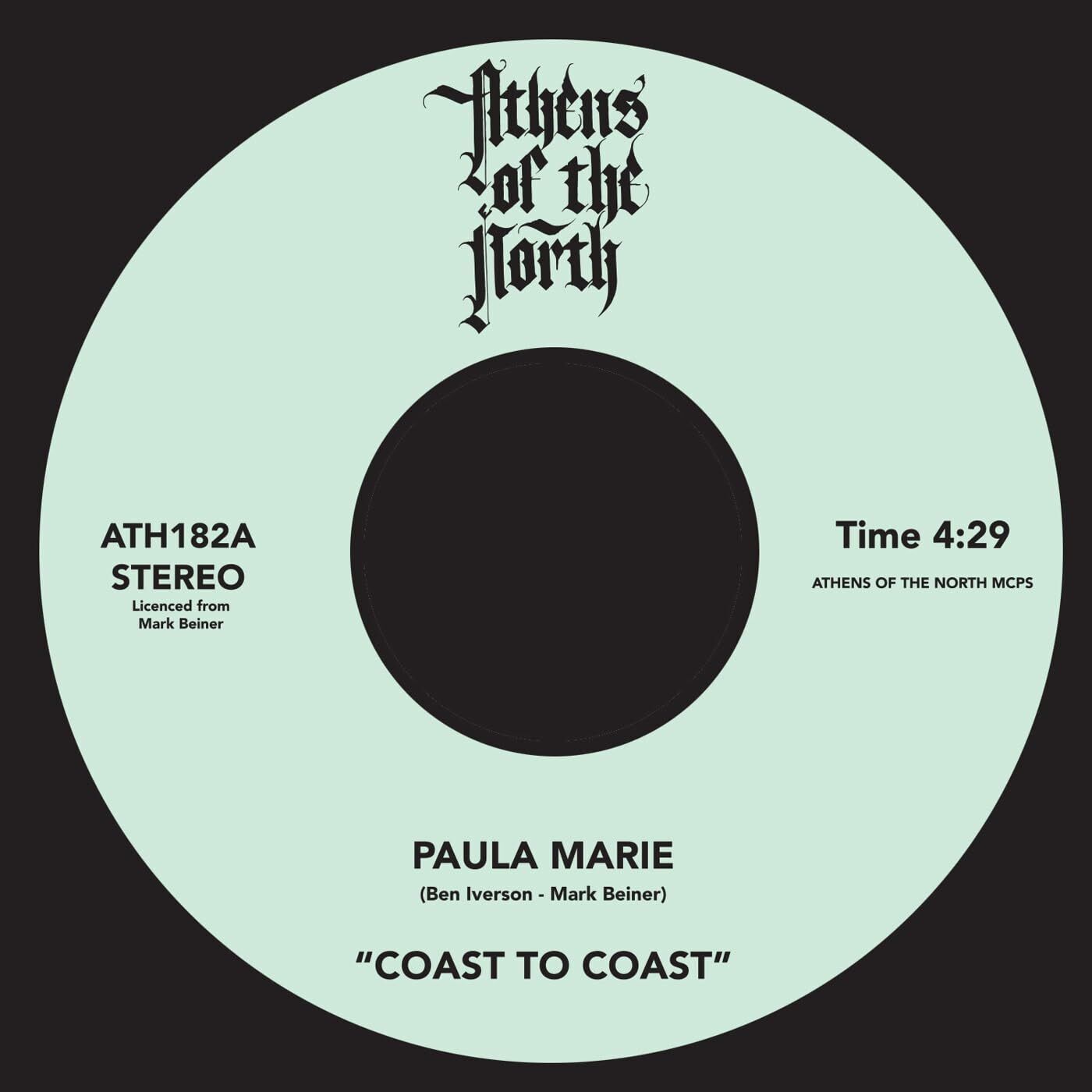 Coast To Coast Paula Marie / Crack (Instrumental) 7 Inch Vinyl ATH182 NEW