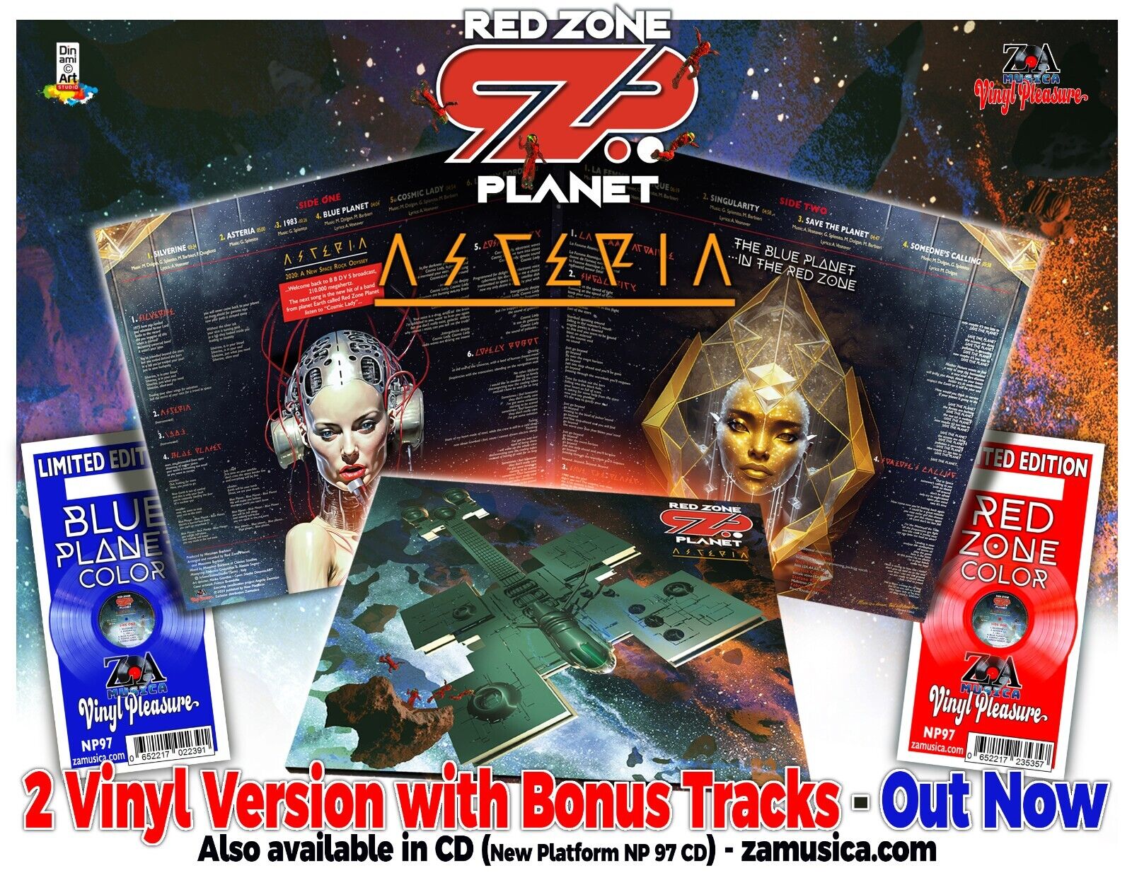RED ZONE PLANET - ASTERIA - LP SIGILLATO 2024 NEW PLATFORM GATEFOLD VINILE ROSSO