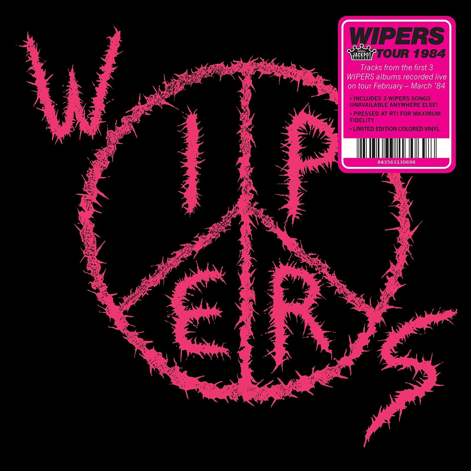 Wipers Wipers (Aka Wipers Tour '84) LP Vinyl JPR067LP NEW
