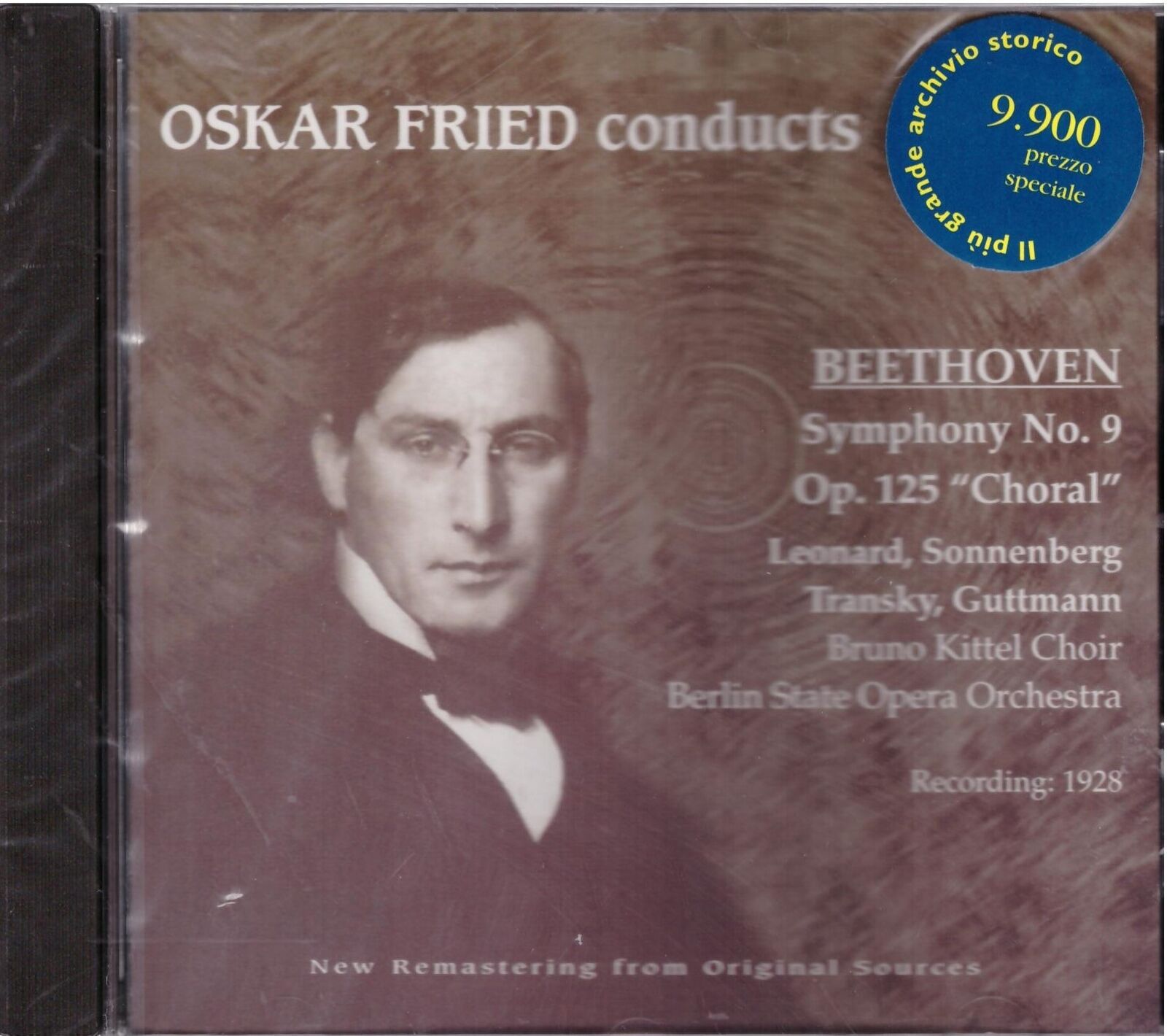 Beethoven: Sinfonia N. 9 / Oskar Fried, Berlin State Opera Orchestra - CD