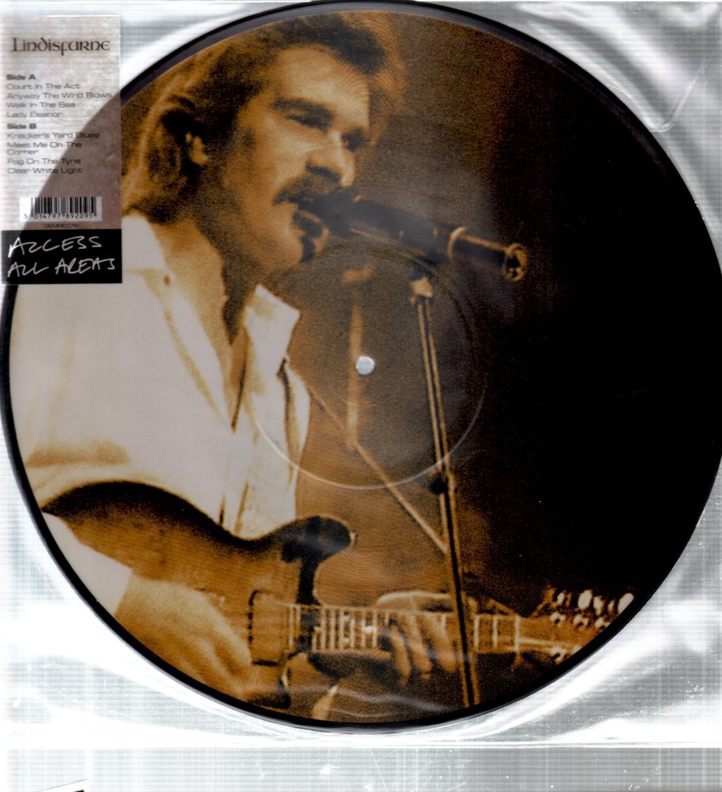 LINDISFARNE ACCESS ALL AREAS LP VINYL limited edition 8 track pic disc has info