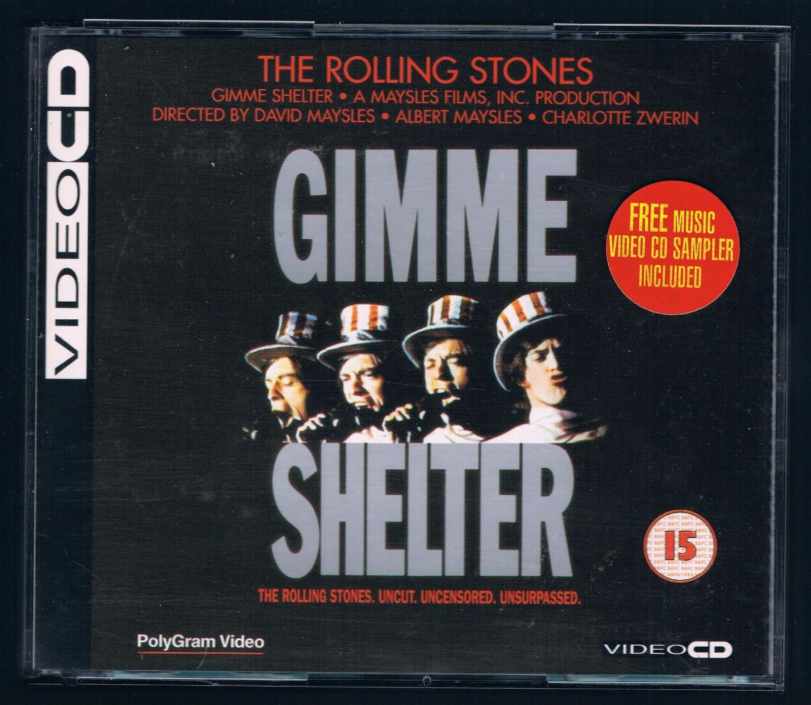 THE ROLLING STONES GIMME SHELTER  BOX 2 VIDEOCD CD F.C. COME NUOVO!!!
