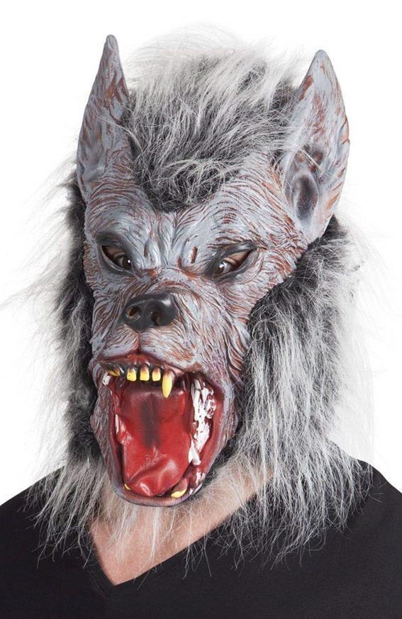 Giochi - Vari - Boland: Pc. Latex Mask Werewolf With Fur H