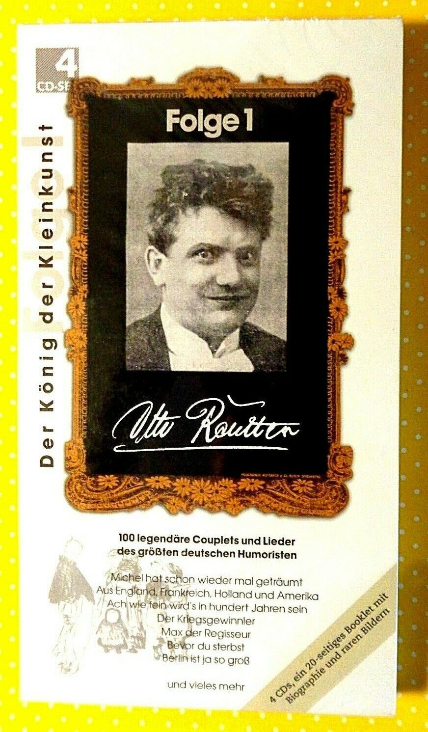 OTTO REUTTER - DER KONIG DER KLEINKUNST - FOLGE 1 - 4 CD+BOOKLET NUOVO SIGILLATO