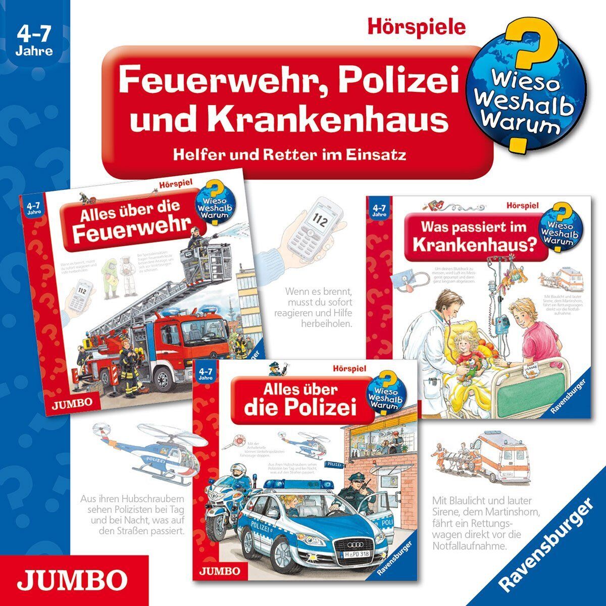 WIESO? WESHALB? WARUM?/VARIOUS-FEUERWEHR,POLIZEI UND KRANKENHAUS.HELFER CD NUOVO