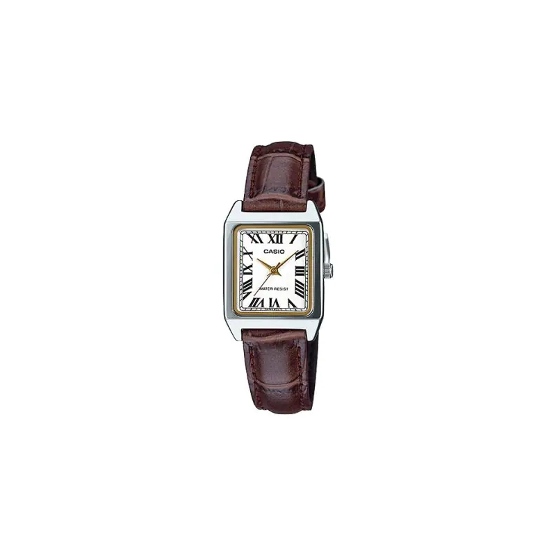 Orologio Casio Tank Donna LTP-V007D-7BUDF Cinturino Acciaio con Numeri Romani