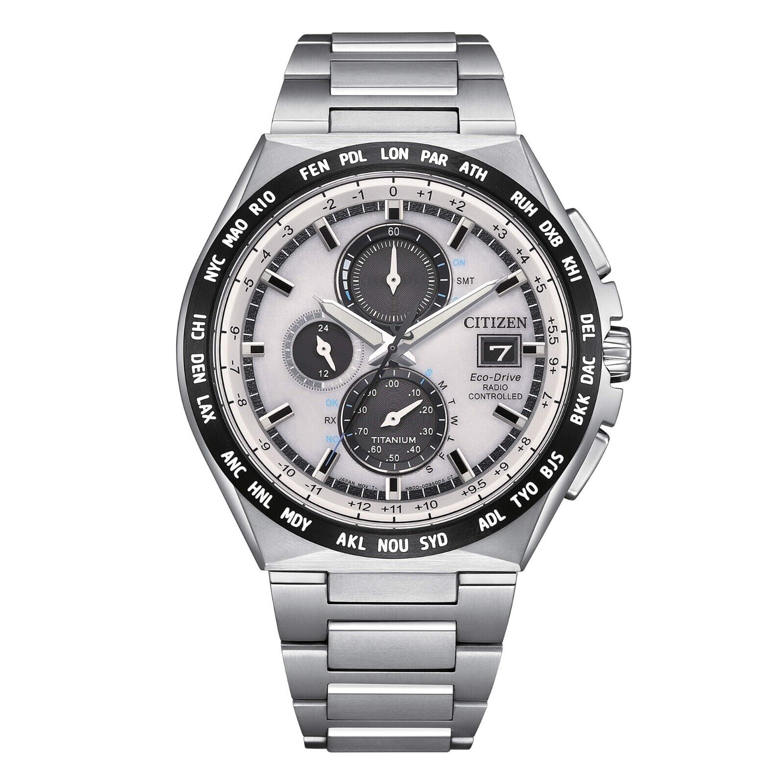 CITIZEN ECO-DRIVE OROLOGIO RADIOCONTROLLATO AT8 Super Titanio AT8238-84A