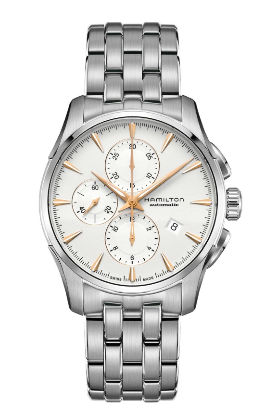 Orologio Hamilton Jazzmaster Automatico Cronografo H32586111 Acciaio Uomo Watch