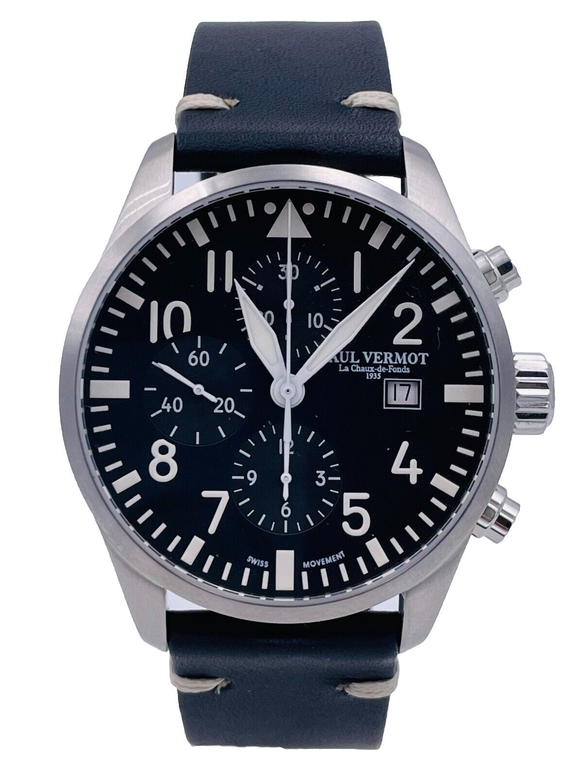 Orologio Paul Vermot Crono Automatico Sellita Sw500 PV6629k Scontatissimo Nuovo