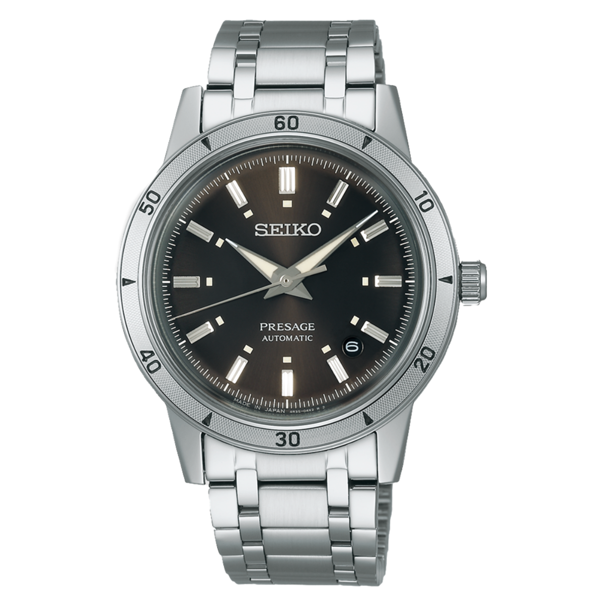 Orologio Seiko Presage Automatico 60 Style Quadrante Marrone SRPL09J1