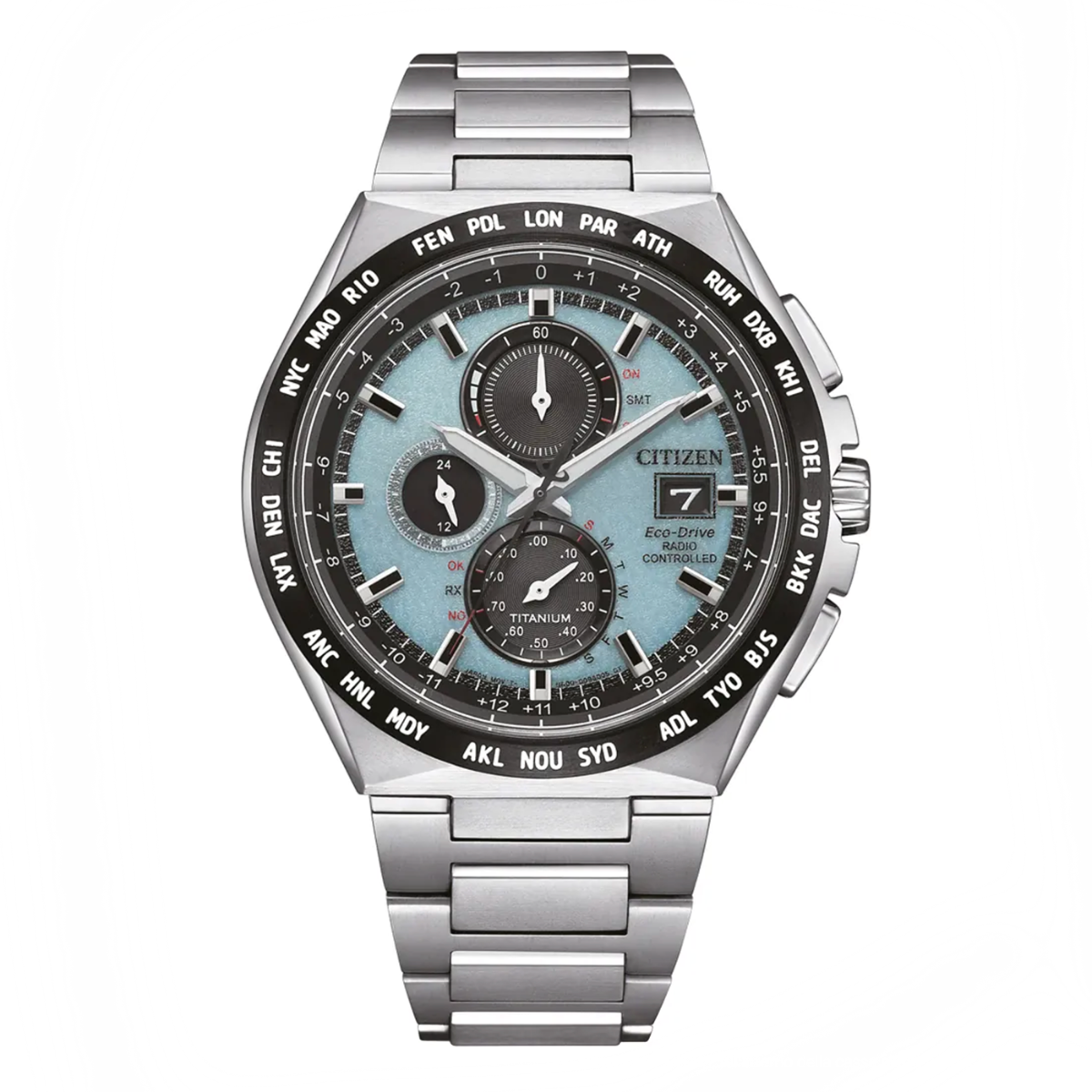 Orologio Citizen Crono Radiocontrollato AT8 Super Titanio Ice Blue AT8238-84M