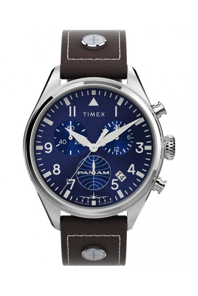 Timex da Uomo X Pan Am 42mm Pelle Cinturino Orologio TWG030000